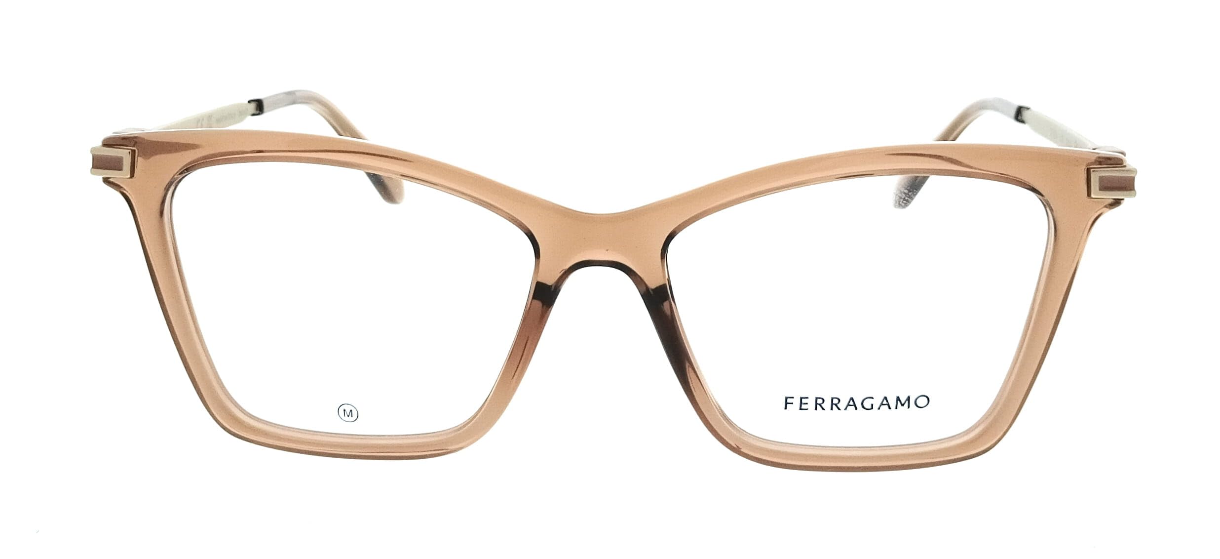 GAFAS FERRAGAMO SF3024 - C: TRANSPARENT BROWN Eye Size: 53 Most: 16 Zdrowie i higiena osobista