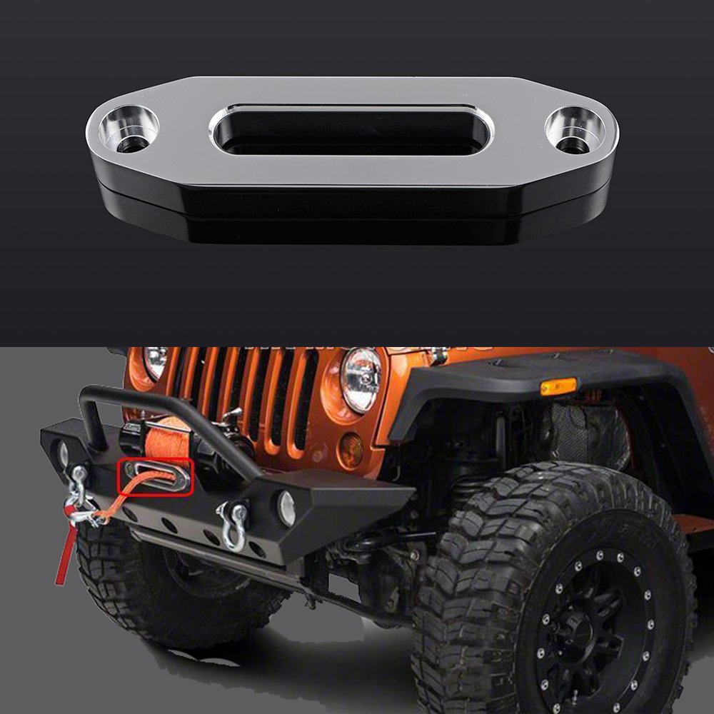 Billet Aluminum Hawse Fairlead Compatible with Synthetic Winch Rope (4.5