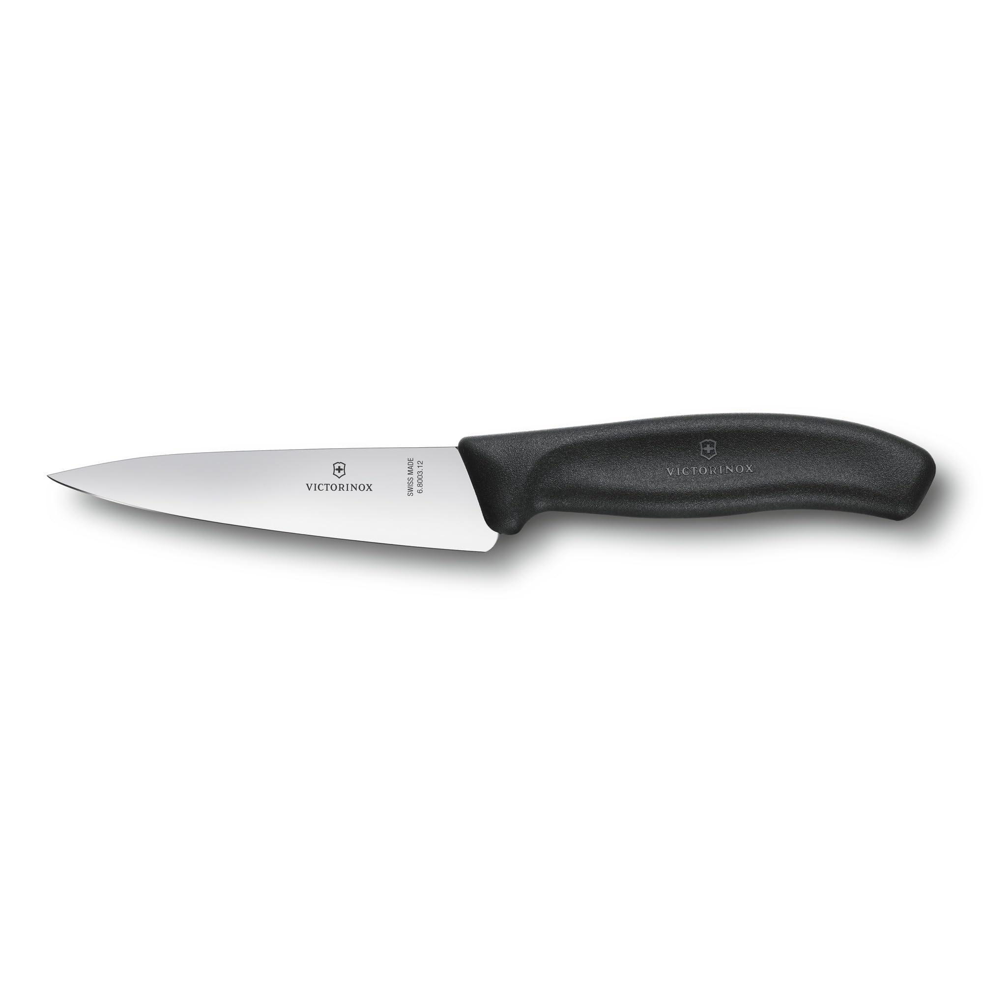 Victorinox Swiss Classic, Carving Knife, Extra Sharp Blade, Straight Edge, 12 cm, Plastic Handle, Stainless Steel, Black