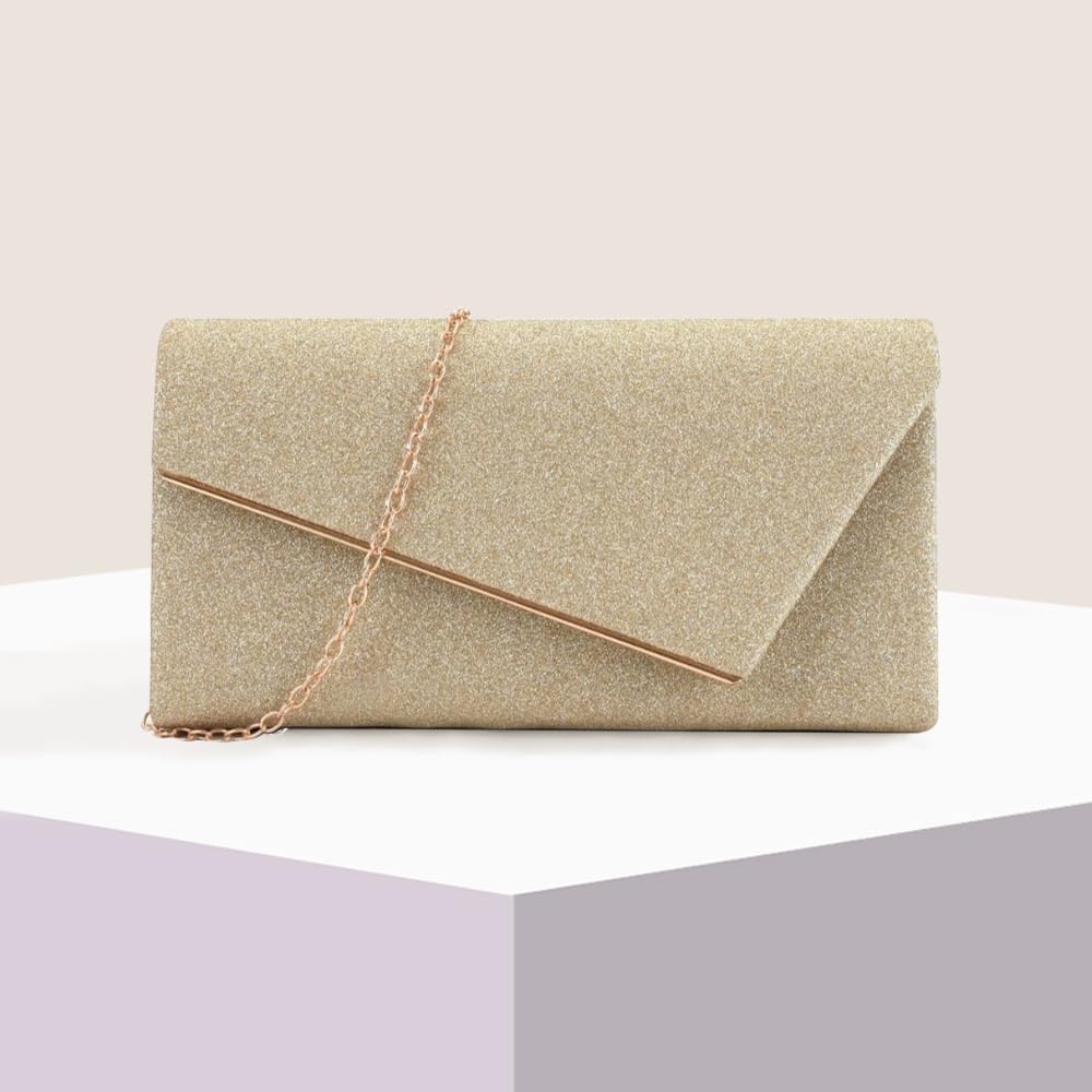 TOFBS Damska torebka na łańcuszek, elegancka torebka wieczorowa, crossbody, mała torebka na wesele, imprezę, bankiet, święta, dla panny młodej