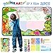 XDDIAS Grande Doodle Tappeto, 117 x 70cm Acqua Doodle Tappeto Disegno con 4 Penne Magiche, 3 Francobolli Giocattolo Educativo & Regalo