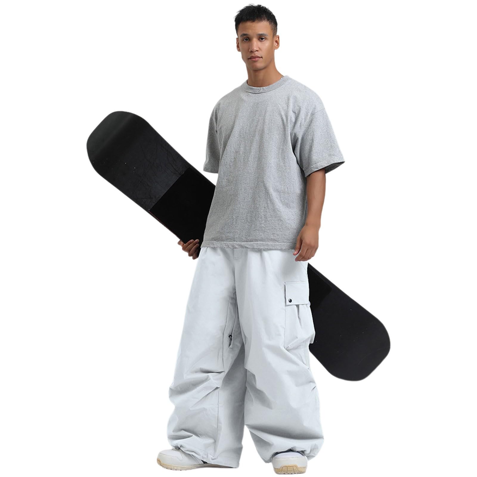 Pantalones de esquí para hombre, pantalones térmicos de snowboard, tallas grandes, básicos, con tirantes extraíbles, ropa de esquí para hombre, cintura ajustable,