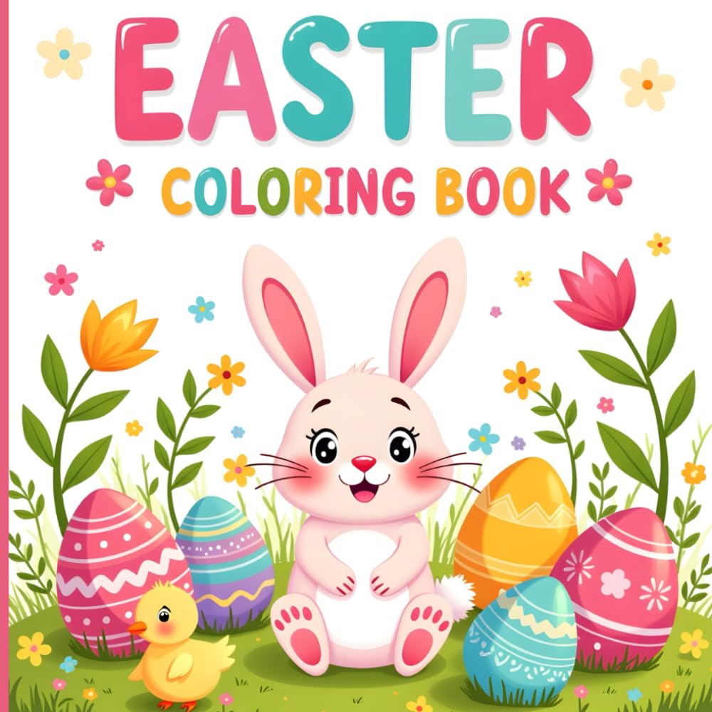 Easter Coloring Book for Kids: Cute Easter Bunnies, Eggs, Chicks & Easter Fun