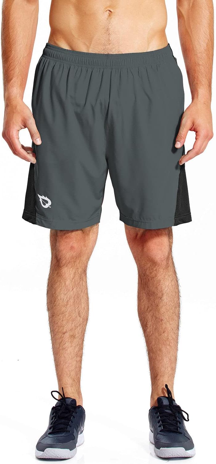 baleaf Men's 7" Running Shorts with Mesh Liner Zipper Pocket for Athletic Workout Gym - Image 2