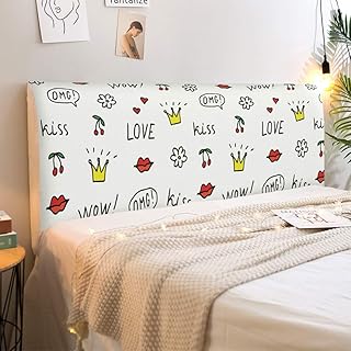 Testiera Del Letto Copri Imbottita Tessuto Elasticizzato, Queen Size Copritestiera Letto Per Camere Copri Spalliera Letto,B-180CM