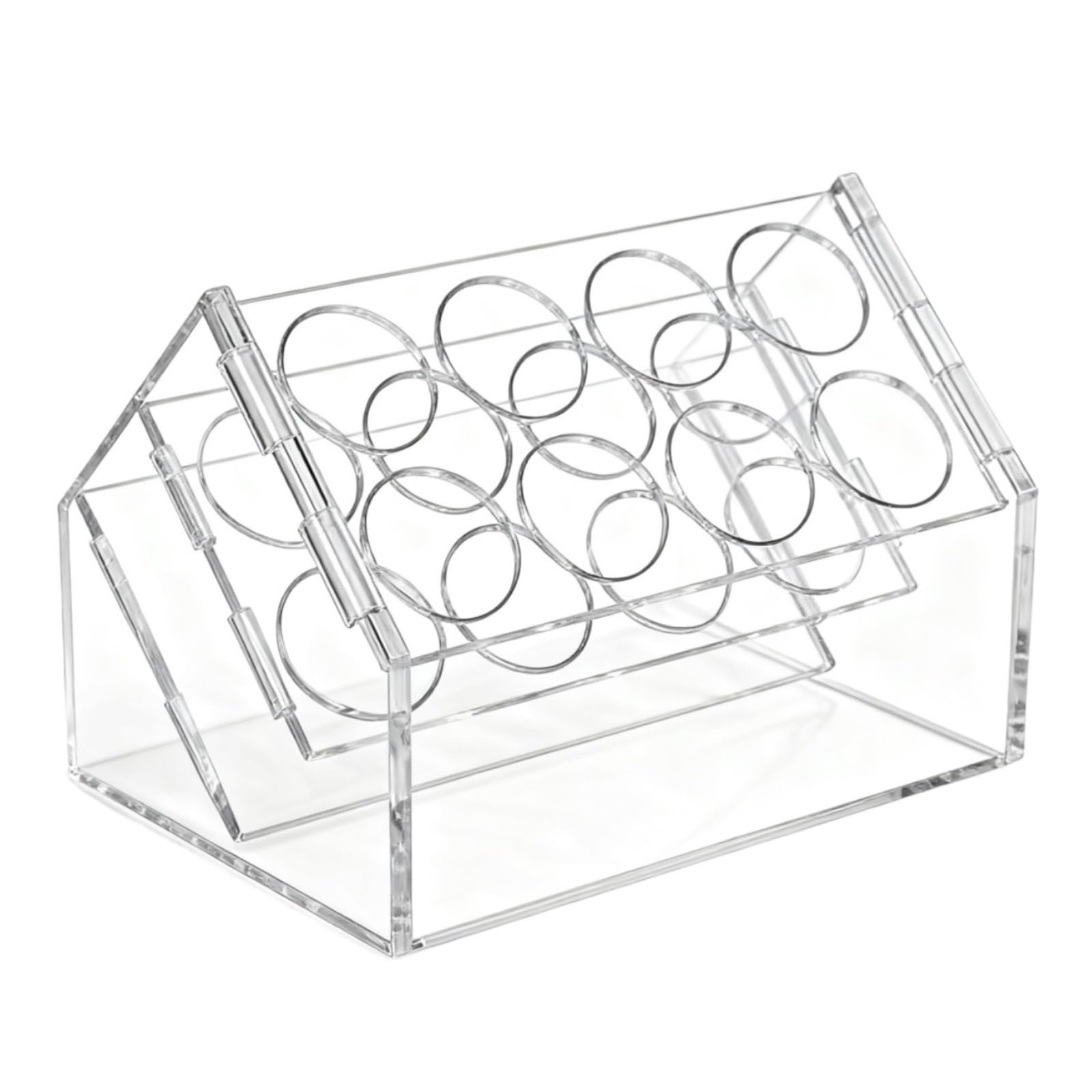 CVdrtyED Classroom Test Tube Rack Acrylic Tilted Test Tube Rack Holder Laboratory Storage Scientific Experiments(15.4x10.5x10.5cm)
