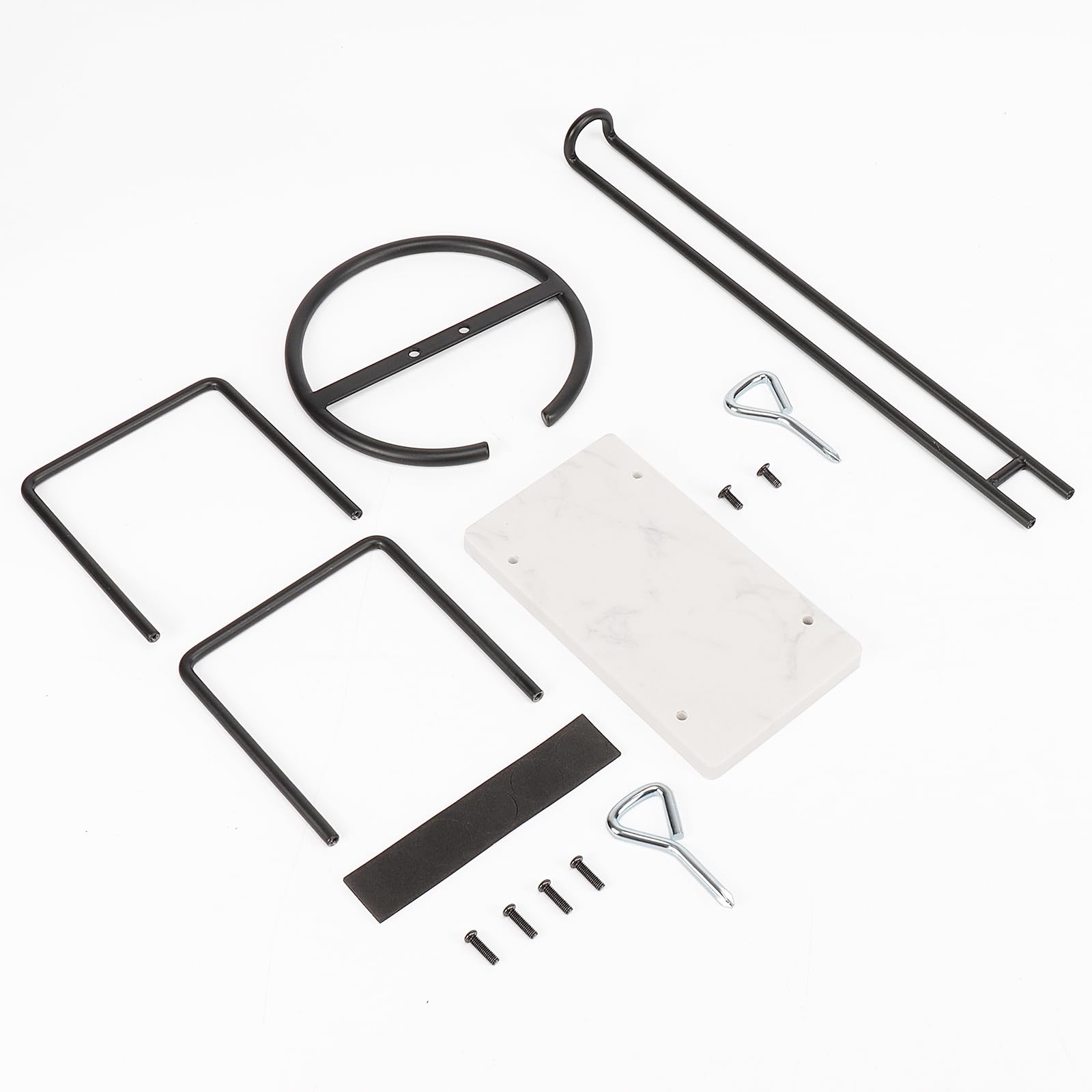 Livabber Juego de 2 servilleteros y toalleros de papel, 2 accesorios de cocina, soporte de metal para pañuelos con base de mármol + dispensador de toallas de papel independiente para mesa de cocina,