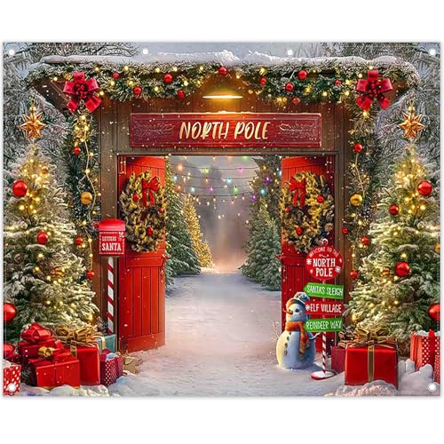Fondo Fotográfico Tela Navidad 10x8ft Bosque Invierno miniatura 1