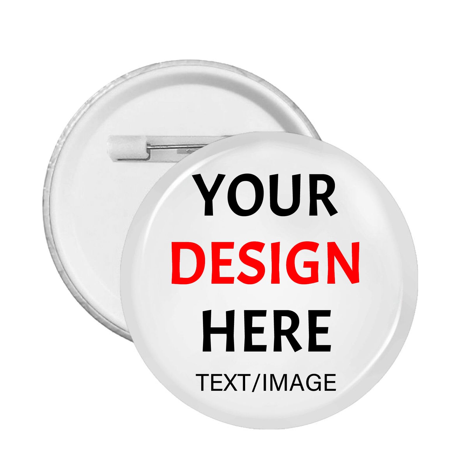 Custom Pins With Your Picture Text Logo Name Photo, Personalized Pins Buttons Custom Gift