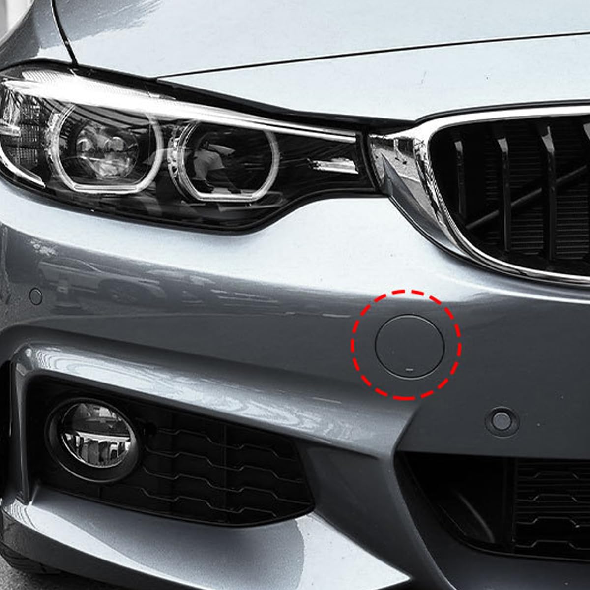 Abdeckung für vordere Abschleppöse, Karosserieteil, Abdeckung für Abschleppöse für BMW E81 E87 (2004–2012), M Sportpaket, Teilenummer 51117837429
