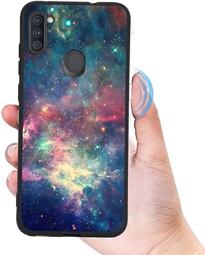 Vista 3 de Funda compatible con Samsung Galaxy A11, diseño gráfico de estrellas con purpurina de arcoíris colorido para Samsung para hombres y mujeres, funda