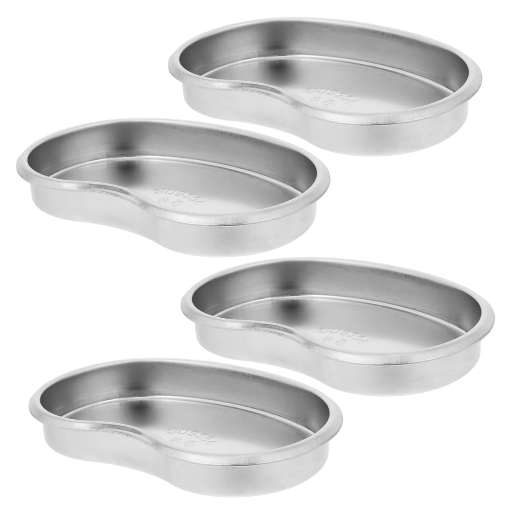 Cabilock Bandeja Oval de Acero Inoxidable Resistente Costuras para Instrumentos Médicos Reutilizable y Prueba de Fugas para Uso Clínico y Quirúrgico de Pequeño