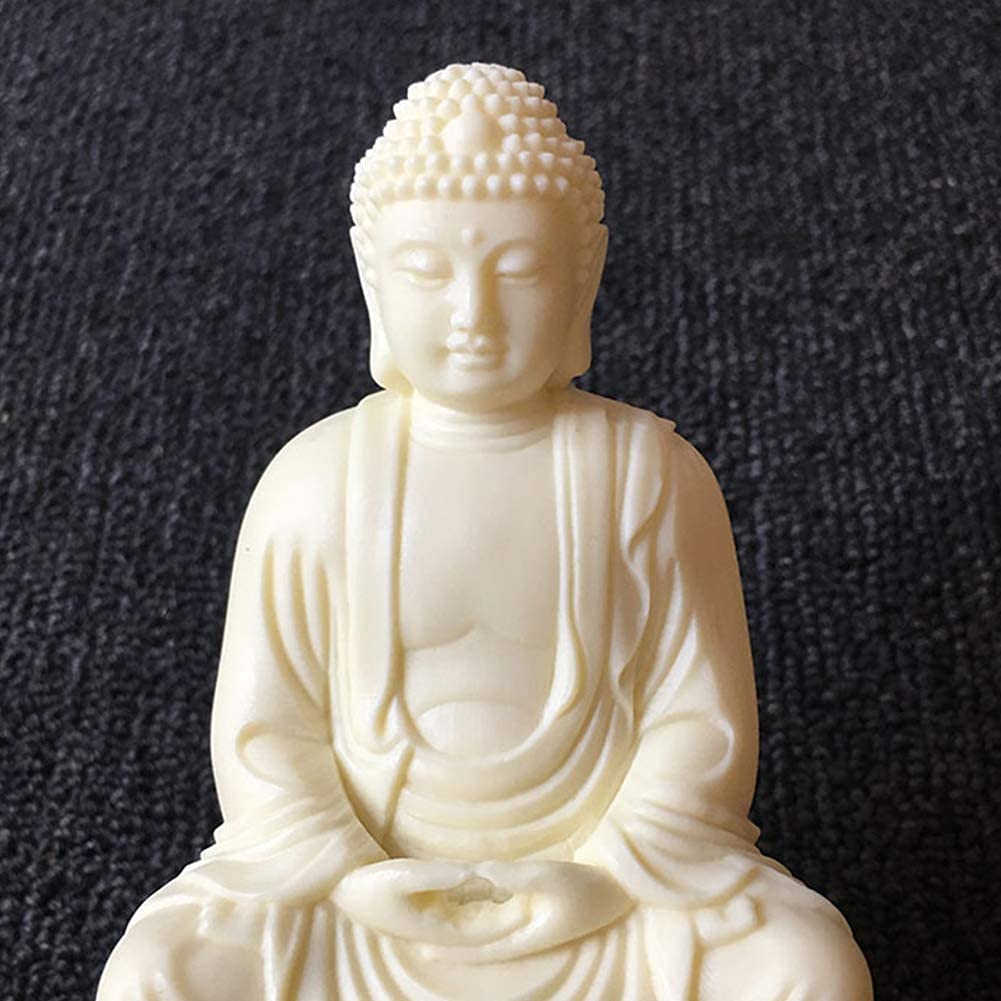 Scultura Statua Figurine Decor Statua Ornamenti Home Decor Accents Meditando Buddha Statue per la Casa Figurina, Sculture Religione e Statue per Soggiorno, Decorativo Seduto Zen Decorazione per