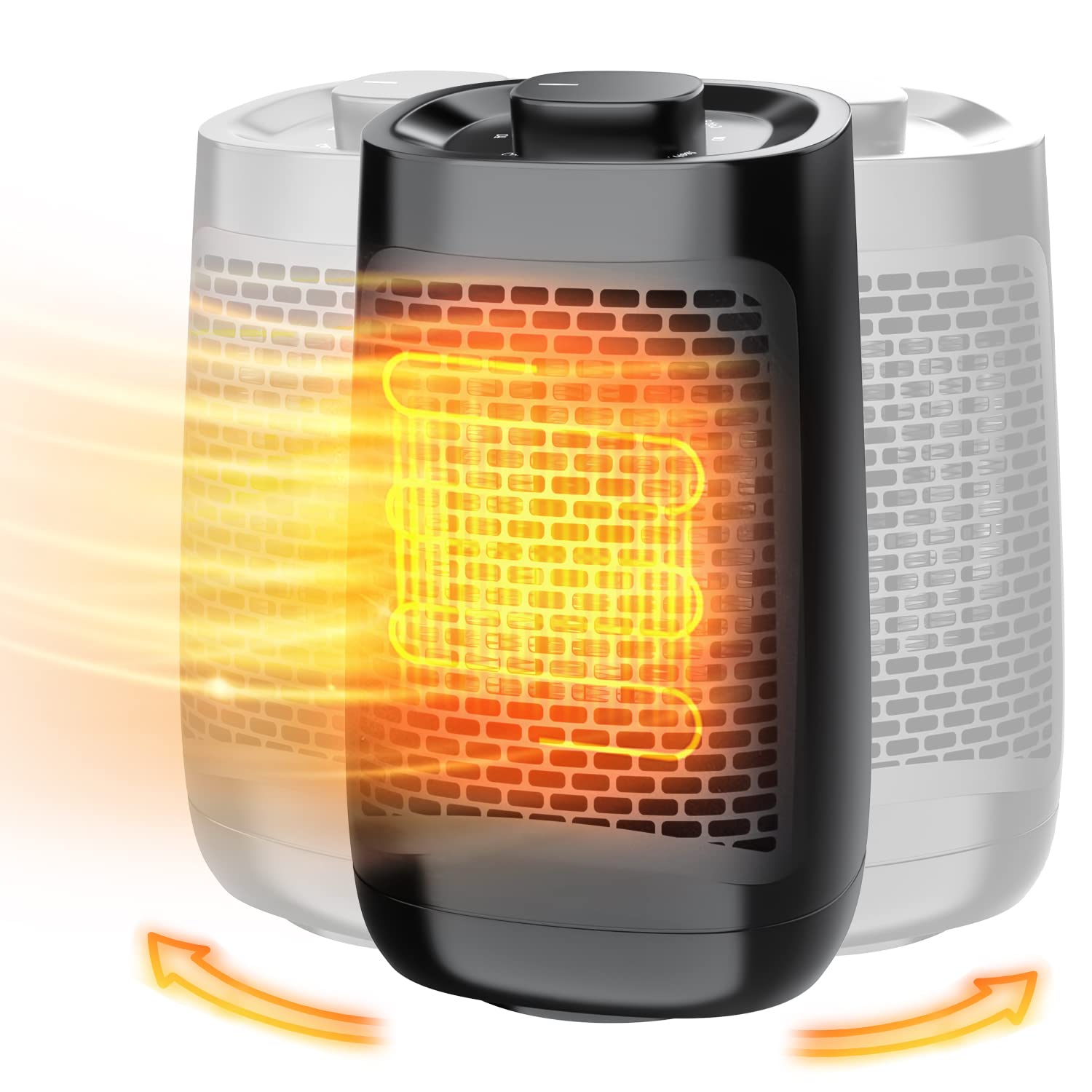 JJ solution Mini Heater, Electric Fan Heaters for Home,1500W/750W PTC Fast  Heating Ceramic Heater,Portable Space Heater with Oscillating Mode,  Tip-Over and Overheat Protection, Black : Amazon.co.uk: Home u0026 Kitchen