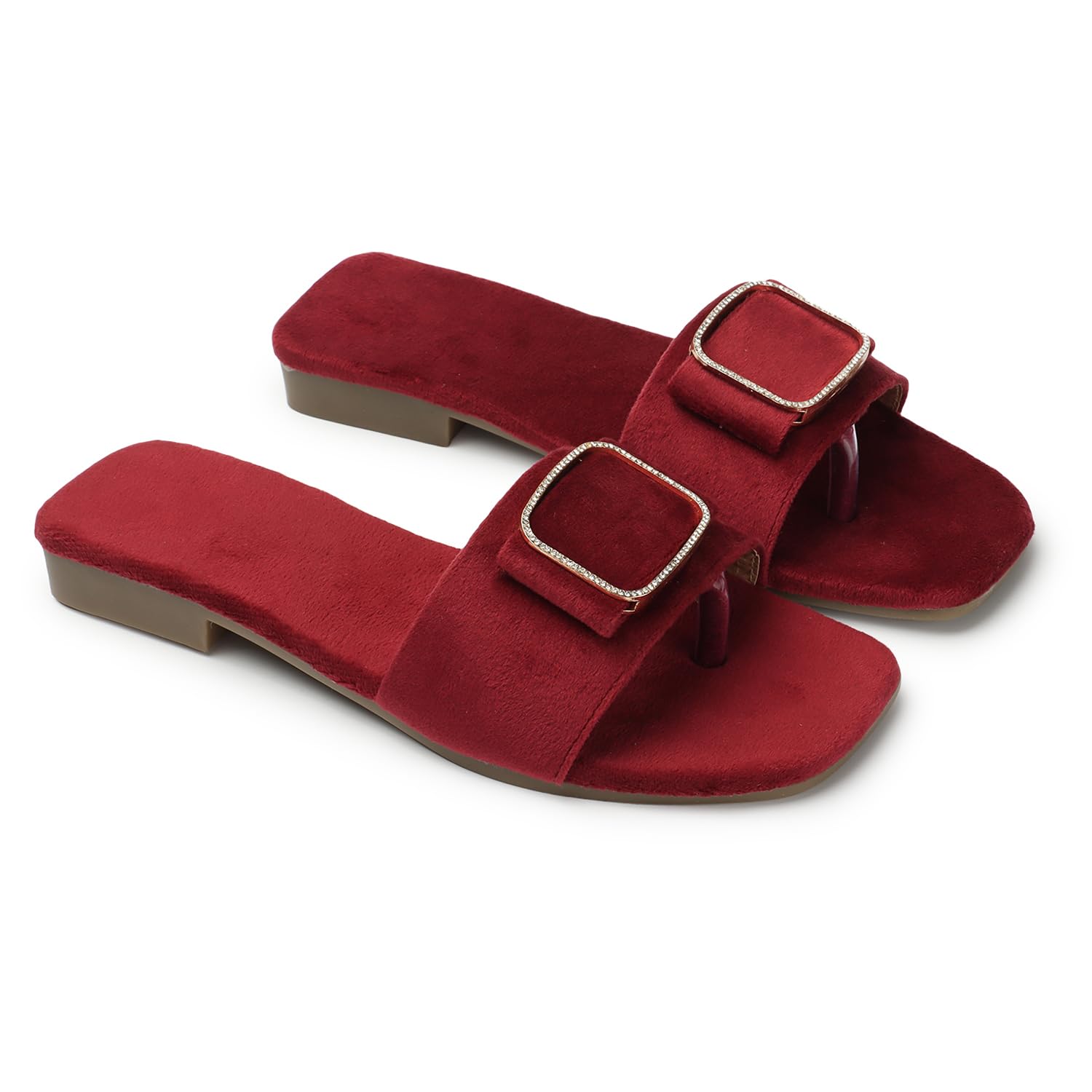 Naitik Womens Stylish Slip On Ethnic Flats Sandals Chappal Casual Summer Beach Flats Sandal For Girls (Cherry) (B0CM6FGW7D) Amazon Price History, Amazon Price Tracker