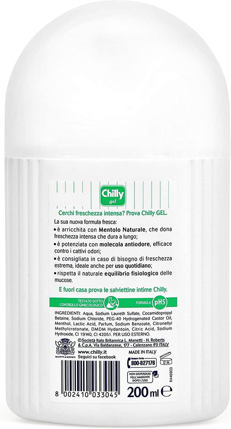 Italian Gourmet Gel Intimo Menthol pH 5 Intim-Reinigung frisch, 12 x 200ml | Detergente delicato per igiene quotidiana, klinisch getestet, natürliche, Gesamtnettogewicht 2,4 L + Kostenlos Polpa 400g