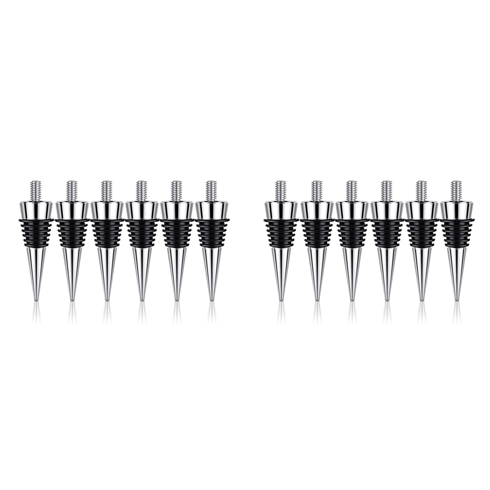 Aundhegrtt 12 Pieces Metal Bottle Stopper Blank Zinc Alloy Wine Bottle Stopper Kit Reusable Wine Saver Corks Bottle Stopper Set