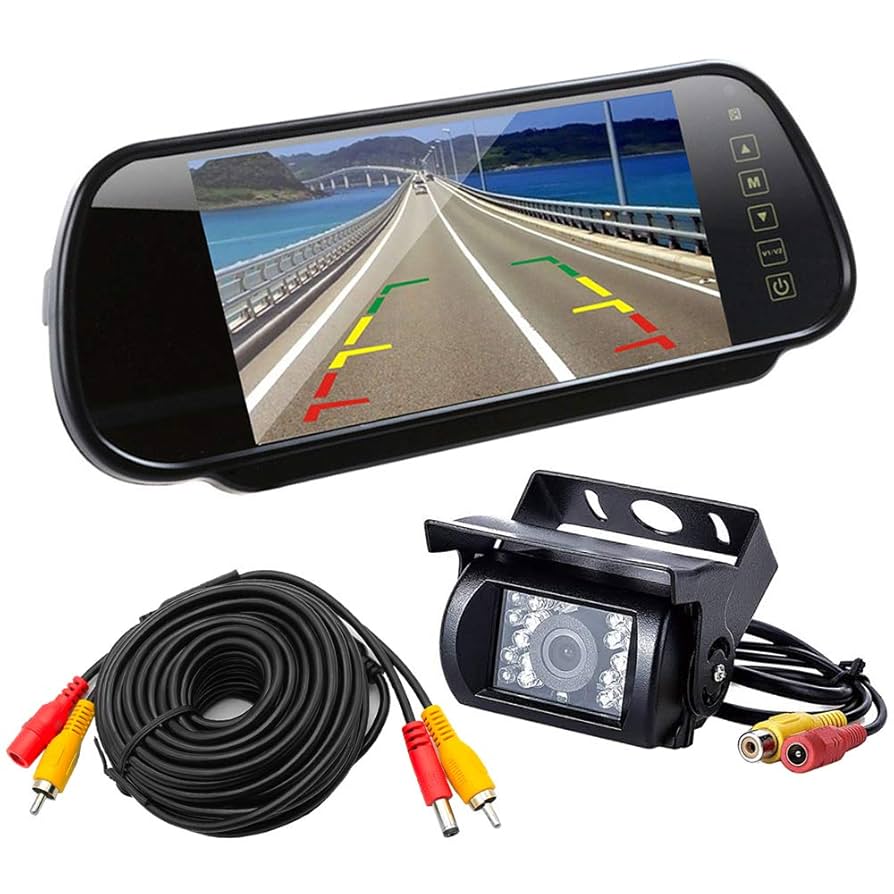Amazon | 7インチルームミラーモニター ＋ 防水バックカメラ