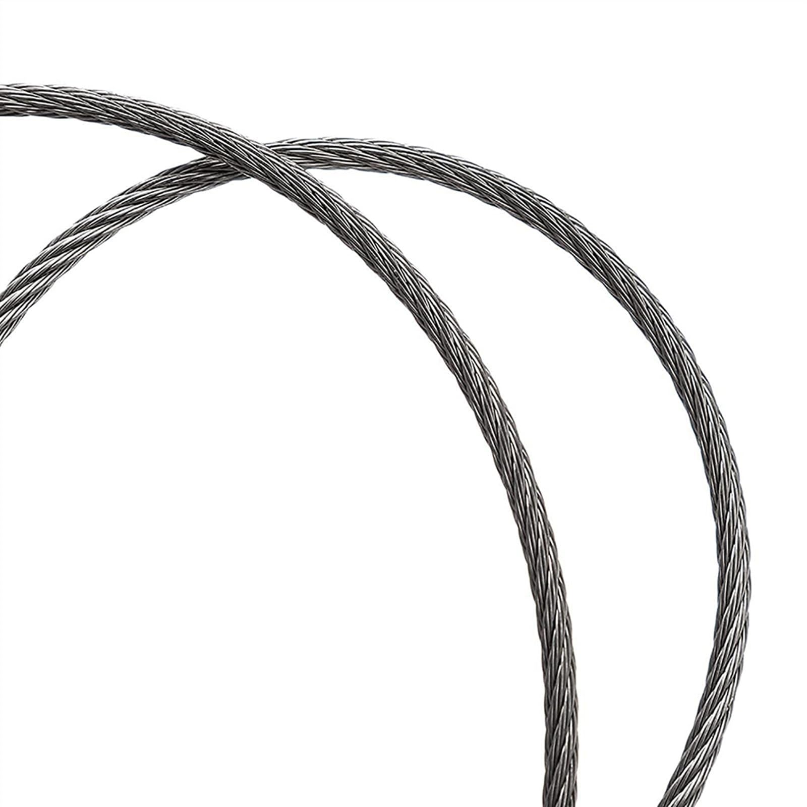 Cable Acero Plastificado,Cable Acero Cable de acero inoxidable 20/30/50 m, 7 x, diámetro 3,0 mm, for elevación, barandilla(50M)