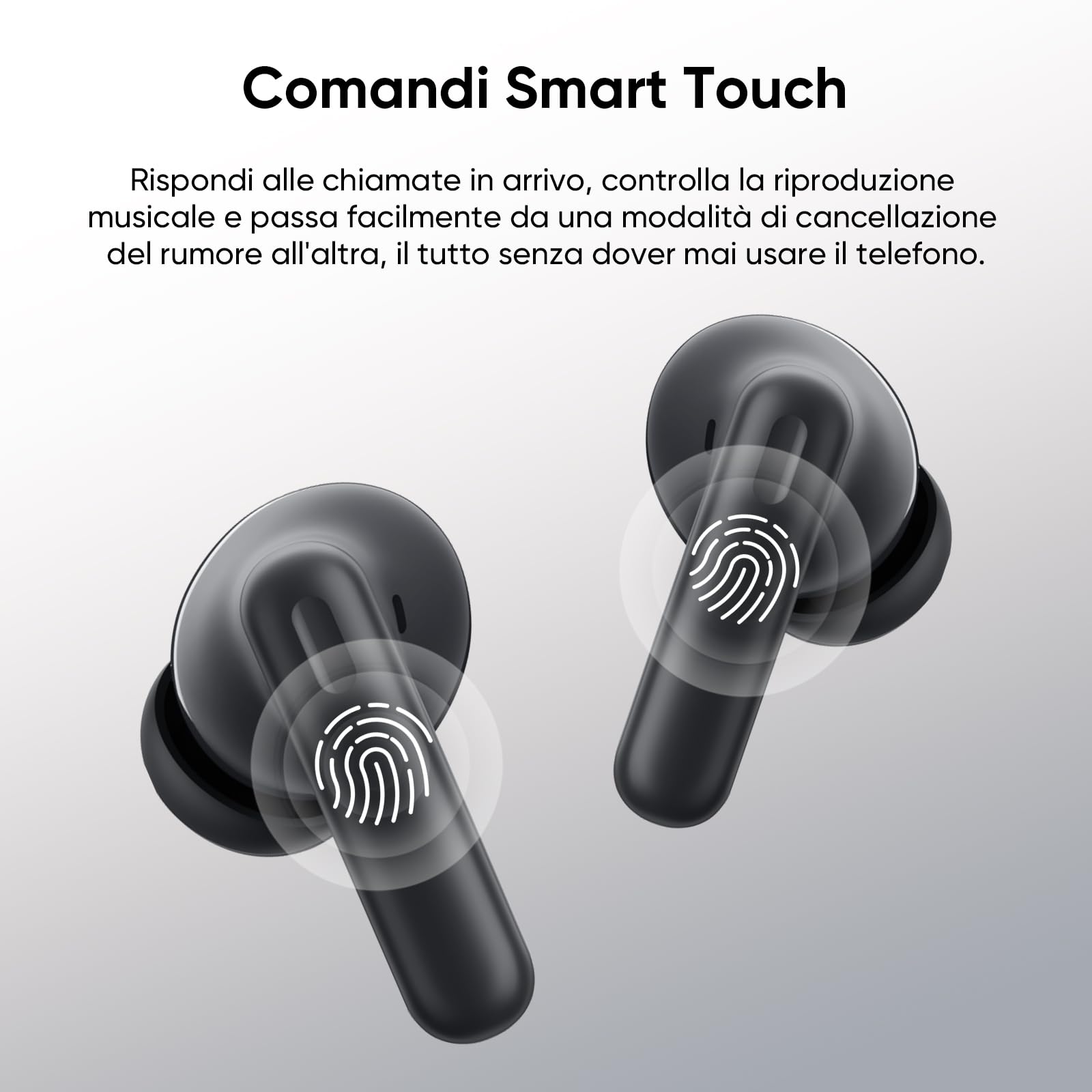 realme Buds T310, auricolari Bluetooth senza fili, ANC ibrido da 46 dB, driver bassi dinamici da 12,4 mm, 40 Ore di Riproduzione Totale, Bluetooth 5.4, audio spaziale a 360°, colore bianco