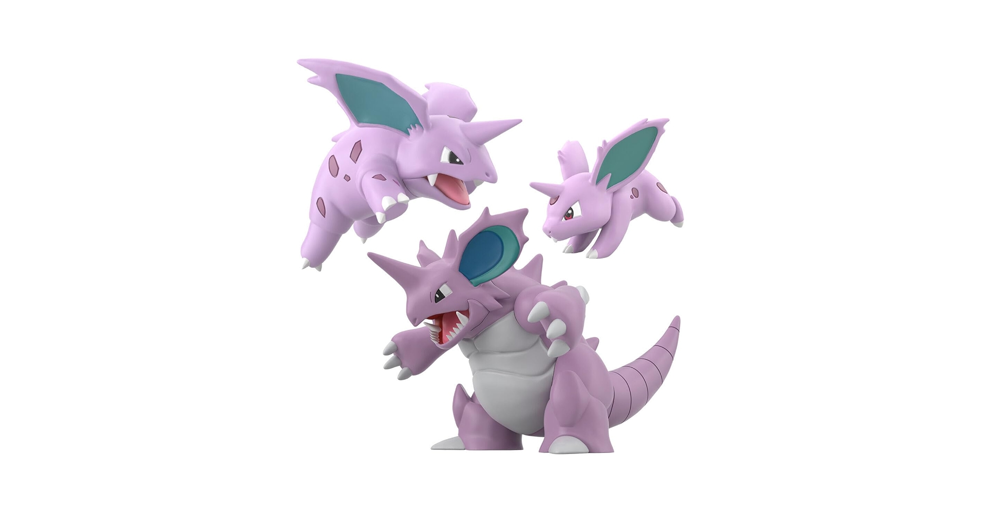 ポケモン　スケールワールド　ニドラン・ニドリーノ・ニドキング フィギュアセット ポケモンスケールワールド カントー地方 ニドラン♂＆ニドリーノ