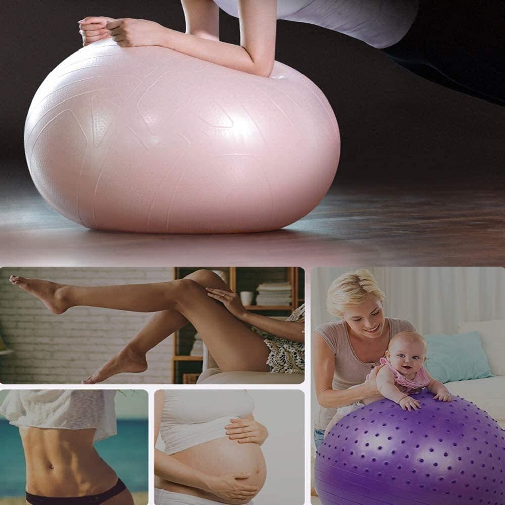 Piłka fitness Piłka do pilatesu Ćwiczenia Piłka do jogi Piłka porodowa Domowa siłownia Biuro Fitness Równowaga Piłka wspomagająca poród(Purple)