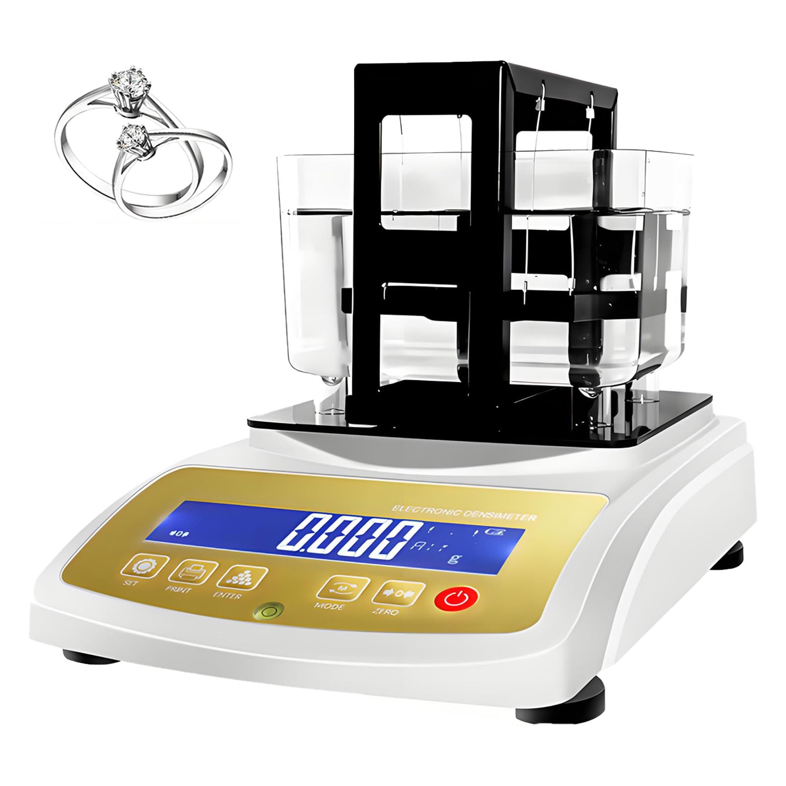 DUMIPME High Precision Solid Density Meter and Gold Purity Testing Machine Combo,Electronic Precious Metal Verifier for Authenticity, Karat, and Density 200K