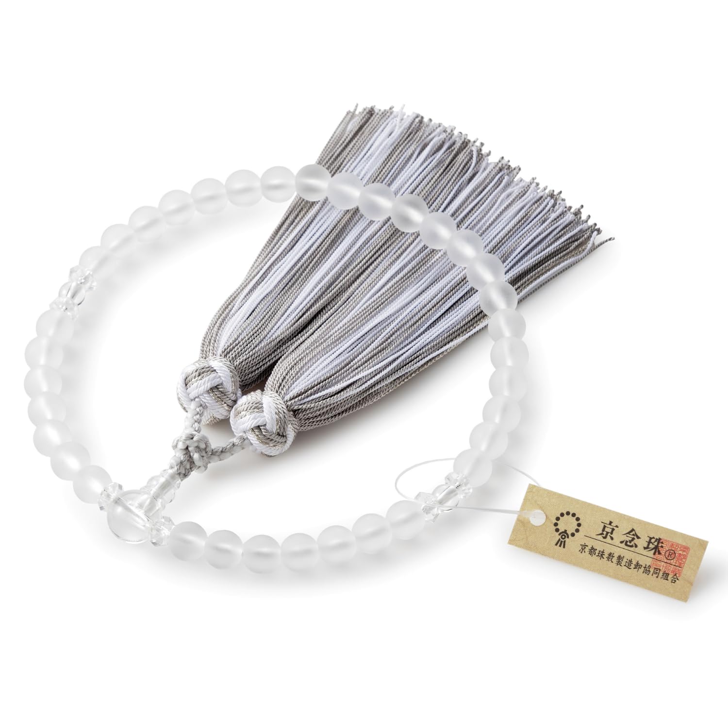 Amazon｜【京都伝統工芸品 京念珠】 数珠 女性用 葬儀 じゅじゅ 水晶