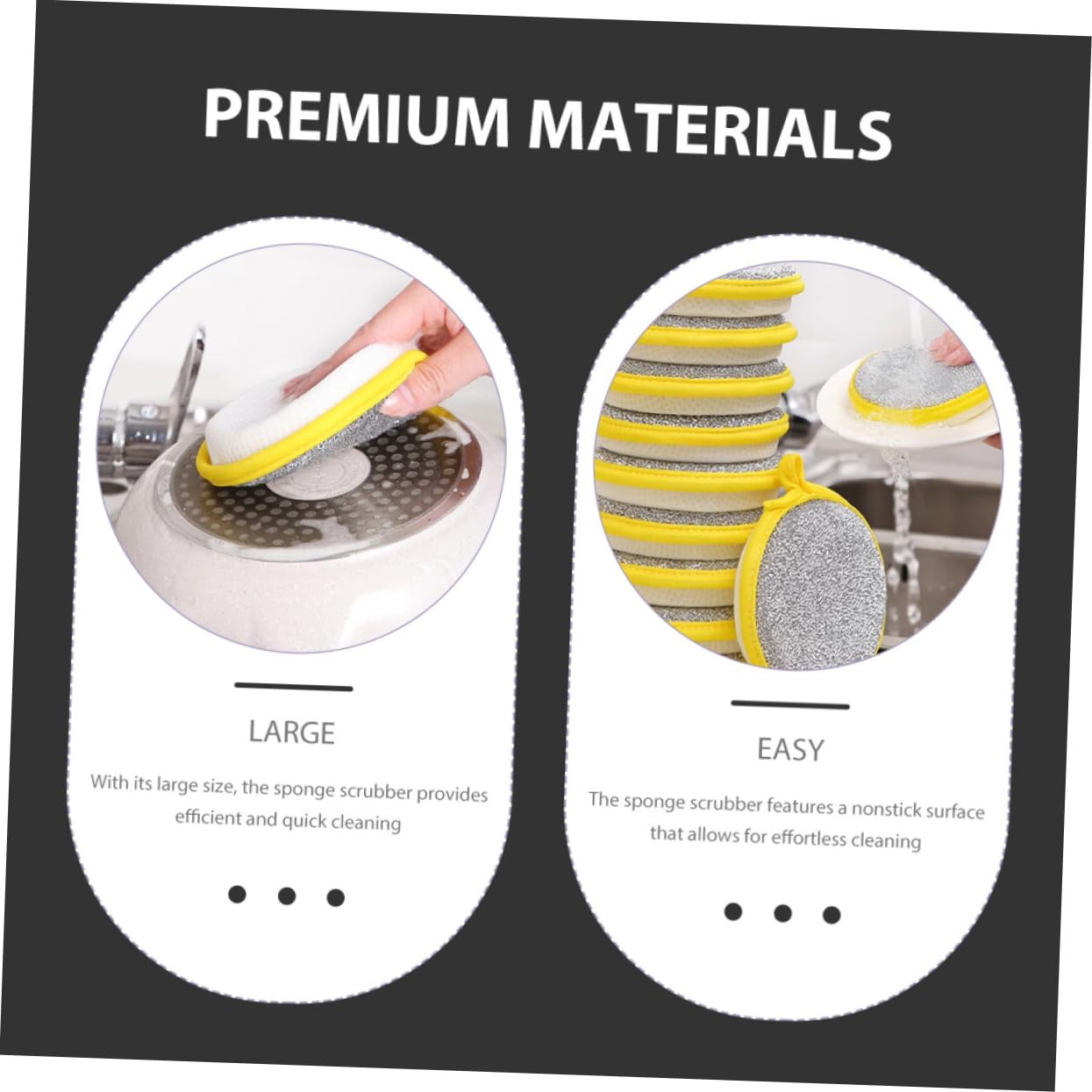 Amosfun 60pezzi Spugne Per Lavare Piatti Spugne Doppio Lato Per Pulizia Efficiente e Rapida Anti-grease e Resistenti Per Cucina e Casa