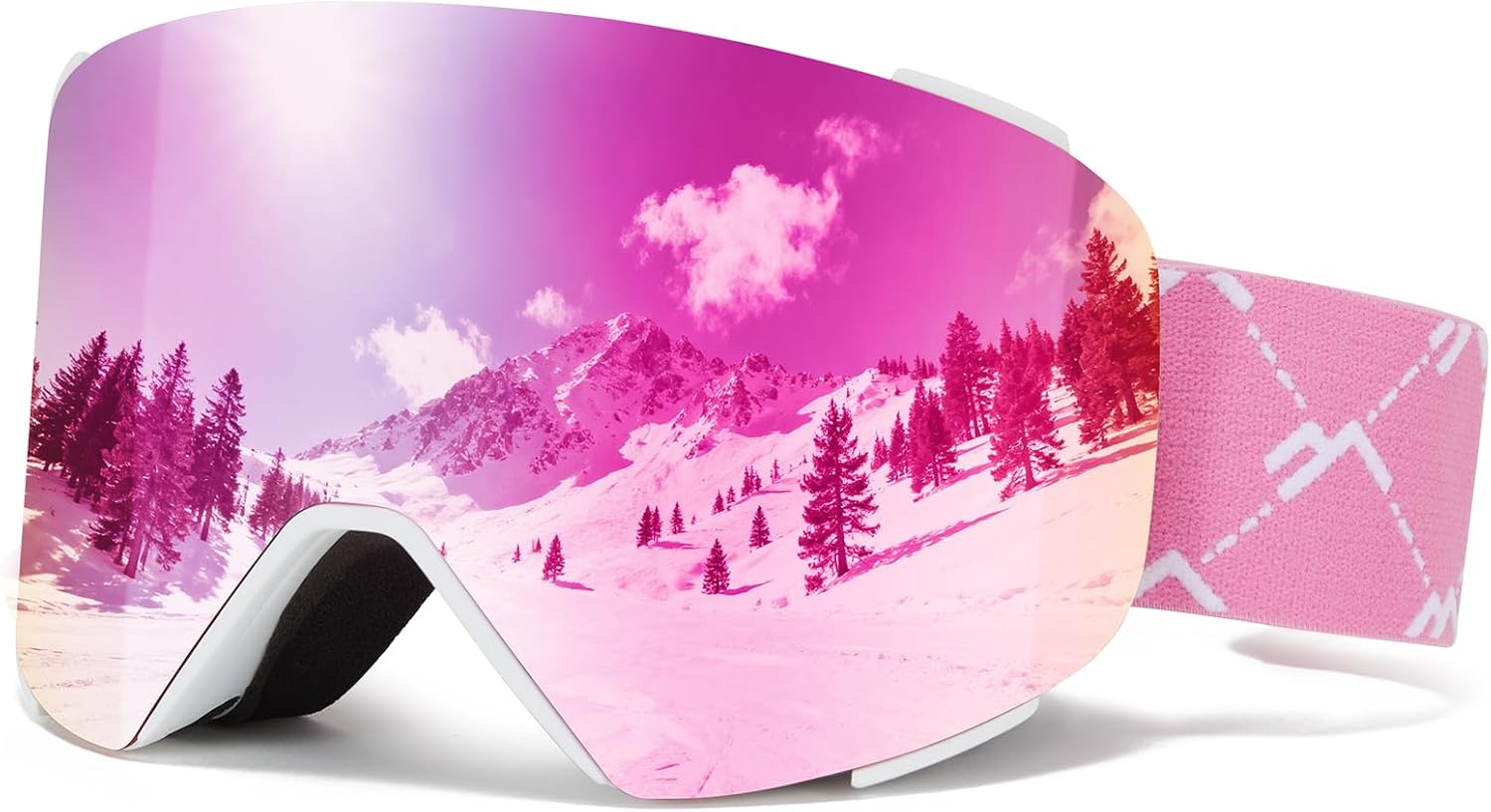 JQF Gear Ski Goggles Over Glasses Snow/Snowboard Goggles OTG Magnetic Full Revo for Men Women Adult UV Protection