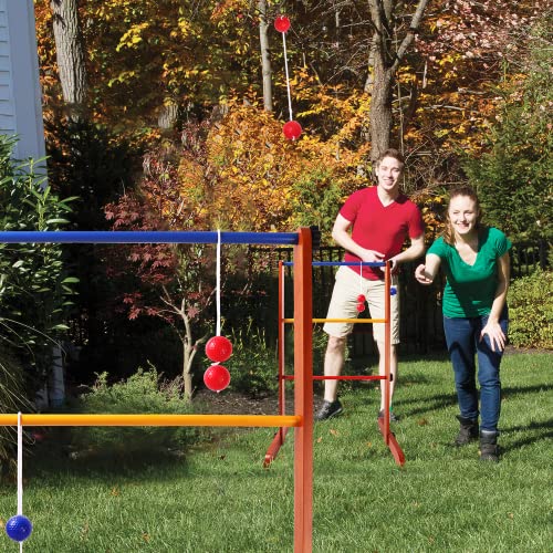 Gse Premium Solid Wood Ladder Ball Toss Game Set With Ladder Ball Bolas & Carrying Case #TOP6