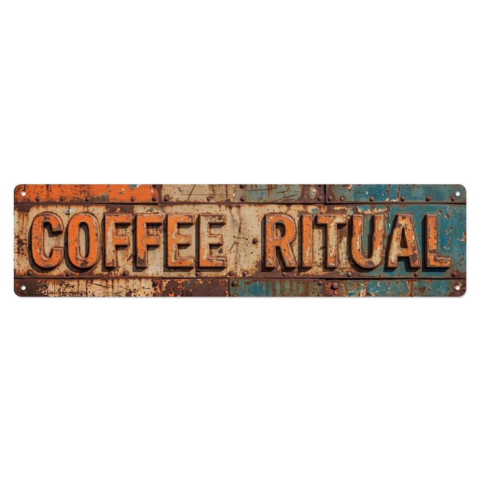 Coffee Ritual Vintage Metal Tin Sign