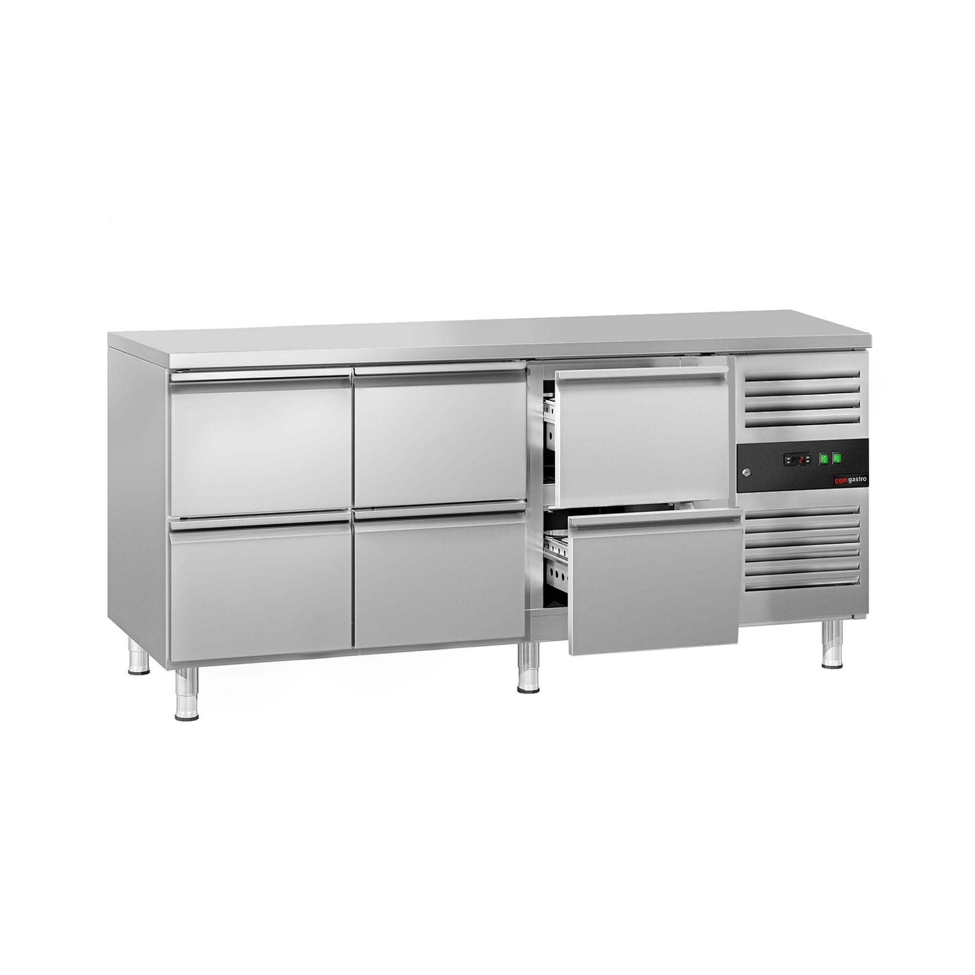 GGM Gastro | KTJ187ND6 | Table réfrigérée ECO - 1795x700 mm - avec 6 tiroirs