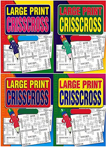 Image of Set of 4 Large Print A4 Crisscross Books 66 Puzzles Each for Adults