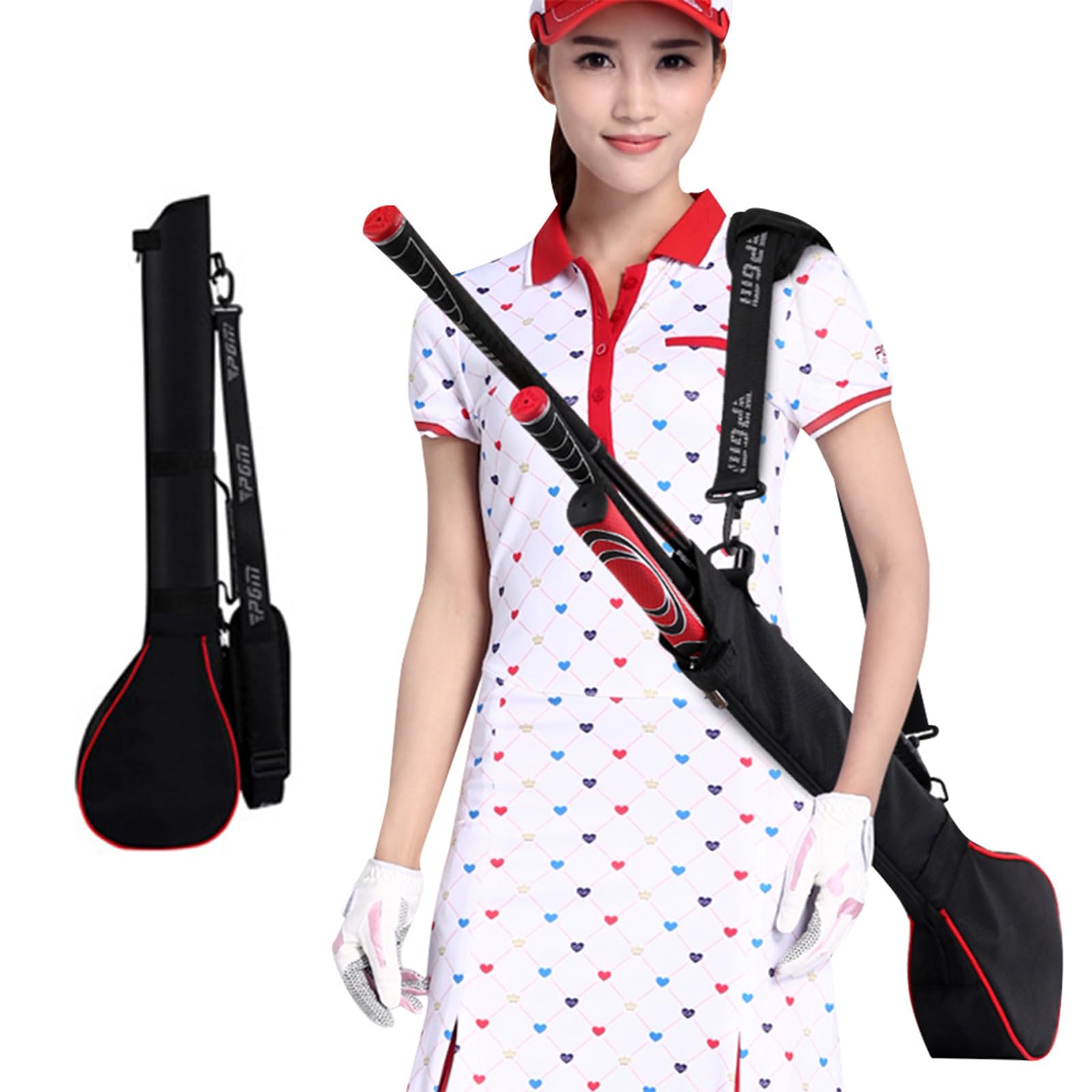 Golftasche Pencilbag Golftaschen-Paket mit Kapazität for 3 Schläger, Faltbare Mini-Soft-Schlägertasche mit abnehmbarem Schultergurt for Mann und Frau Pencilbag Reisebag