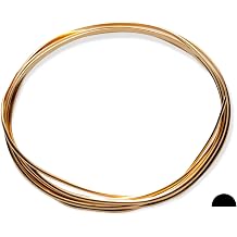 12 Gauge, 14/20 Yellow Gold Filled Wire Half Round Dead Soft 14K Gold Filled Made in USA - 1FT by CRAFT WIRE