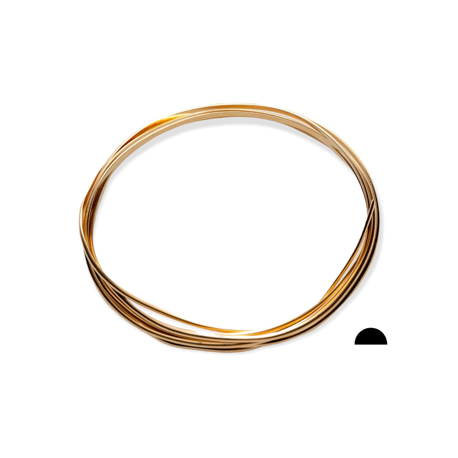 14 Gauge, 14/20 Yellow Gold Filled Wire (Half Round) Half Hard 14K Gold Filled Made in USA - 5FT by CRAFT WIRE