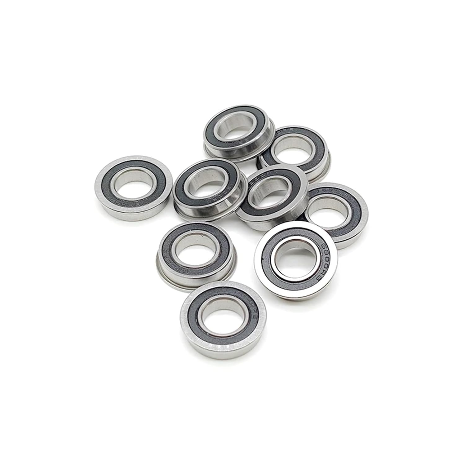 F6800RS 10X19X5 Mm Double Rubber Cover Flange Ball Bearing Deep Groove 10×19×5mm 10PCS
