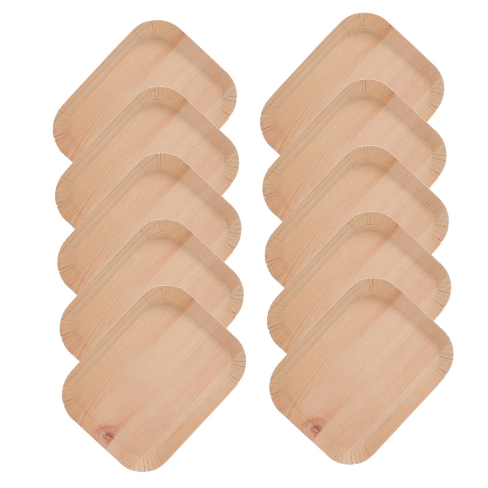 VINTORKY 10Pcs Disposable Snack Serving Plates Paper Treat Trays for Festivals Parties Gatherings Fun and Practical Dinnerware for Cakes Chips and Treats