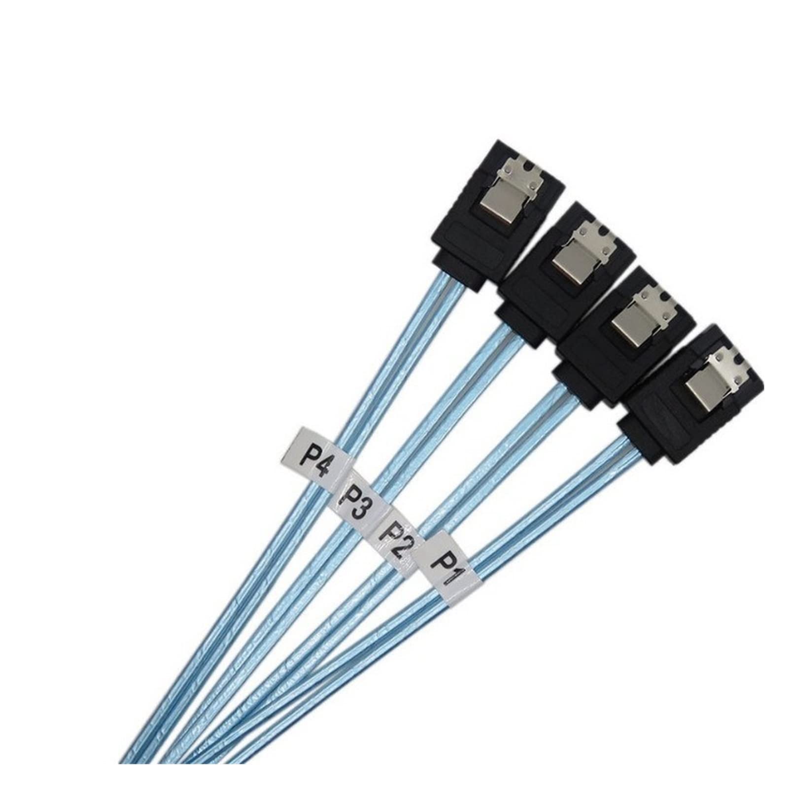2 tipi SATA III. Cable 12Gbps 7pin femmina dritto al cavo dati femminile ad angolo retto con fermo di bloccaggio 0,5 m 1m blu(6sata-1M)