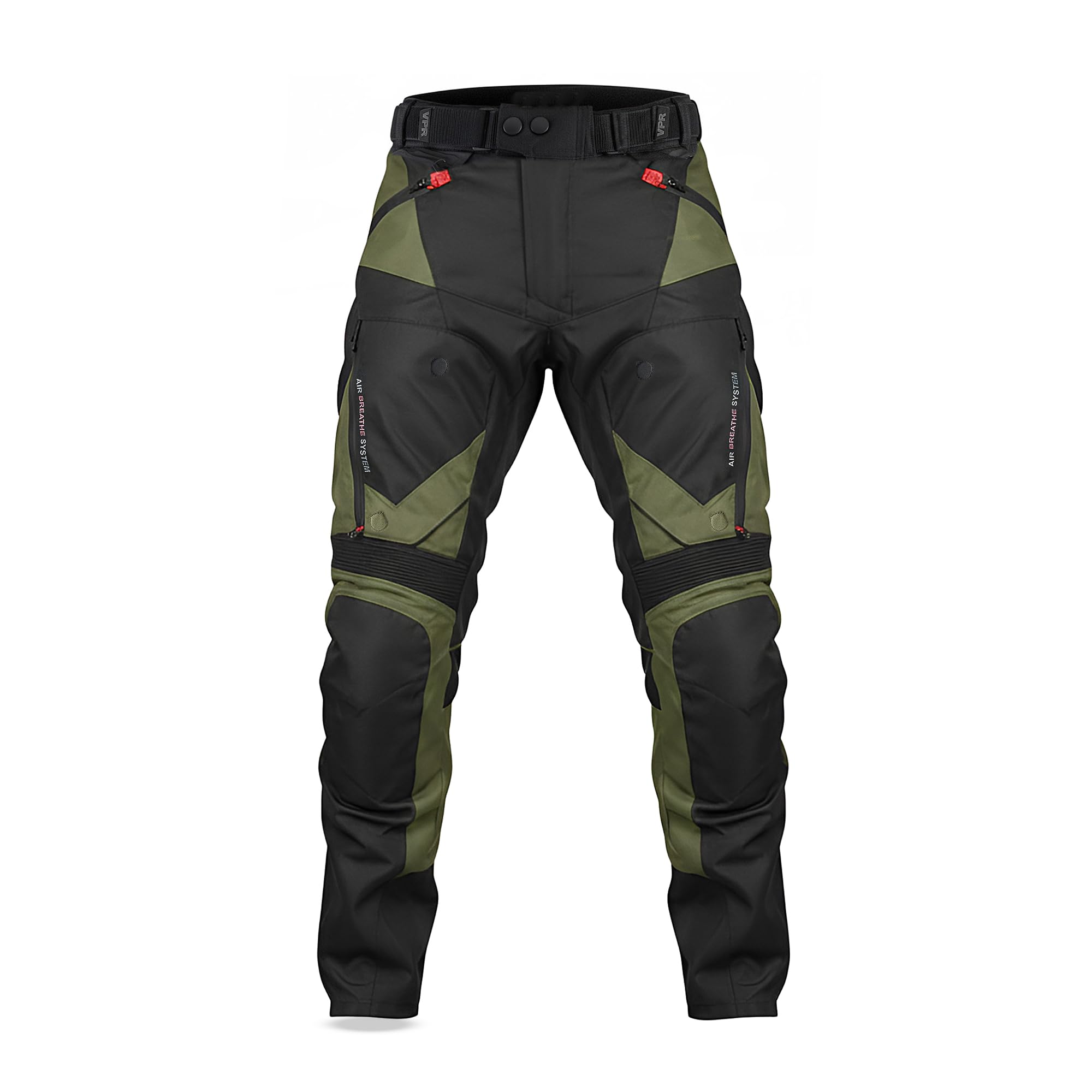 VPR ViPER Guard Adventure Men?s Textile Trouser Motorbike Waterproof 600D Motorcycle Biker CE Armoured (Level A) Pant with Removeable Linings All Season Protective Jeans for Moped Riding Racing - Gree