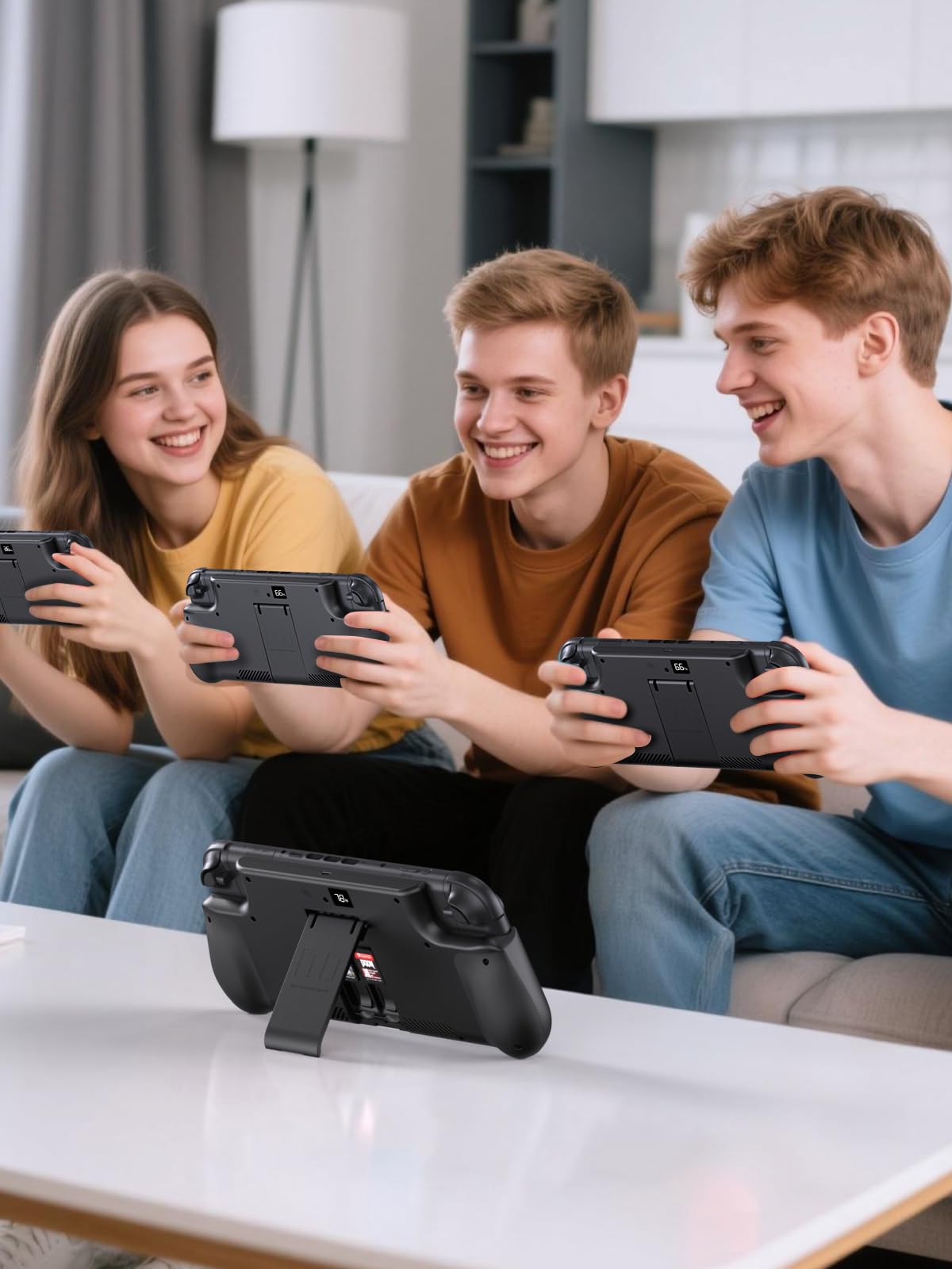 GagaKing Coque Batterie pour Nintendo Switch 2, boîtier de Recharge Rapide PD/QC 10000mAh – écran LED, Ports USB-C, 2 emplacements pour Cartes de Jeu et Support intégré