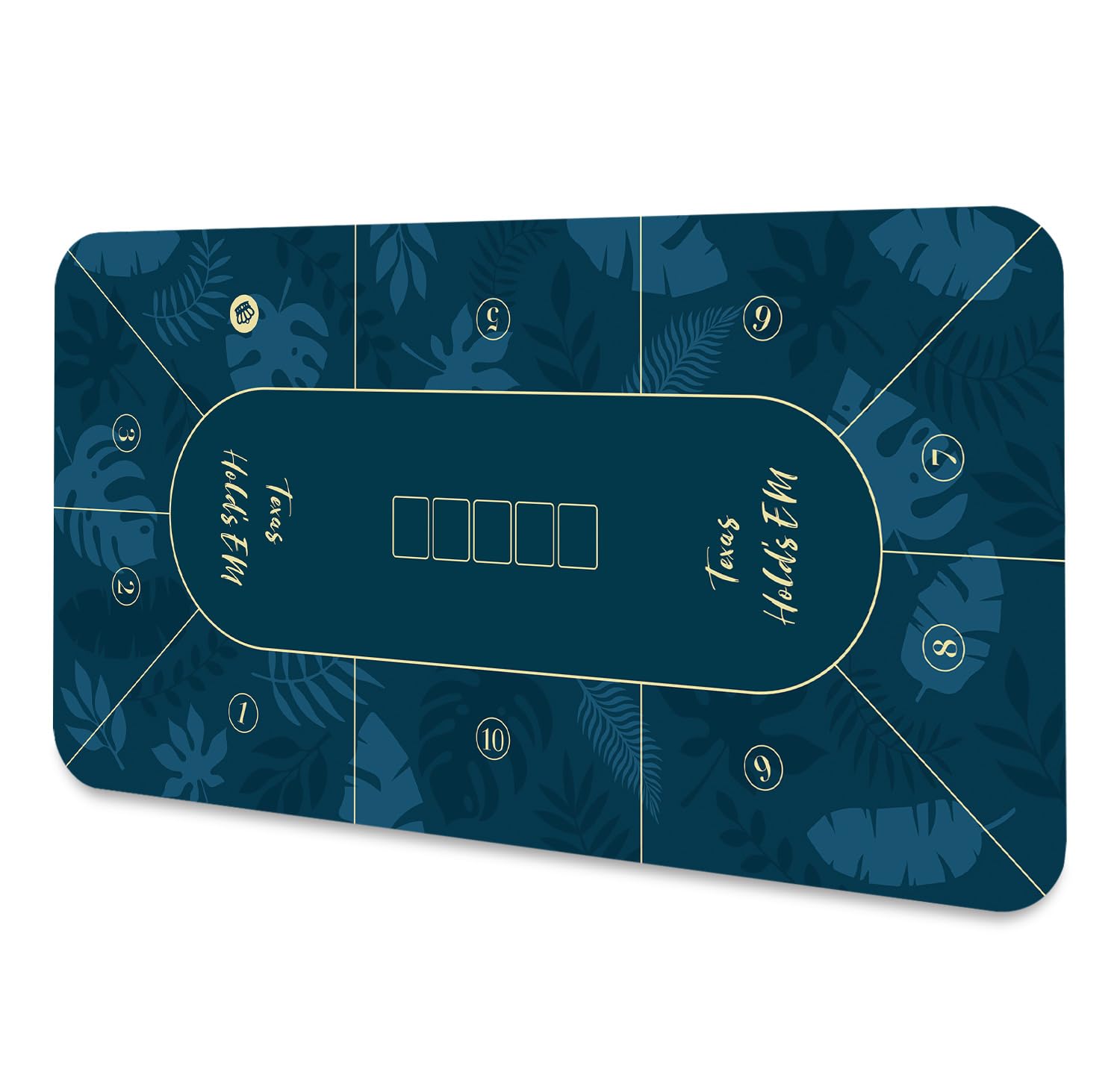 LaiEr Alfombra Tapete de Poker Gran Almohadilla de Mesa de Goma Texas Hold'em Mesa de Póquer Plegable Super Portátil Alfombrilla de Poker de Póquer Blackjack Disposición de la Mesa (180*90,Blue)