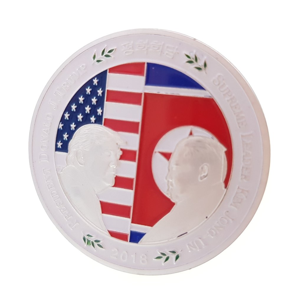 Amazon | TACC ヨッロパ アメリカ コイン 記念硬貨 コイン コレクション 2018年 銀貨 アメリカ大統領 トランプ 朝鮮 金正恩 通販