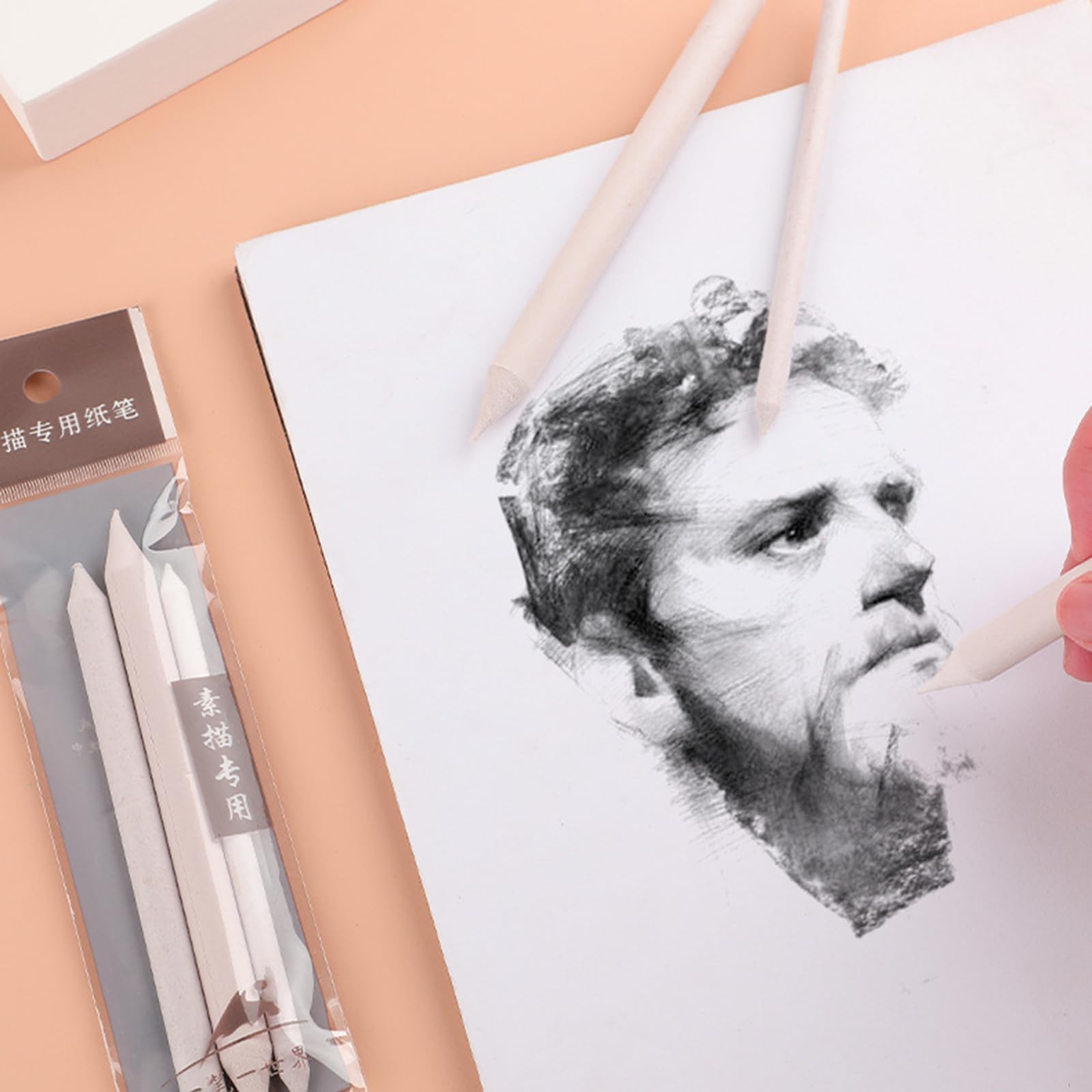 Lot de 3 estompes de papier pour artiste - Mélangeurs d'art pour étudiants, artistes, croquis, dessins, esquisses