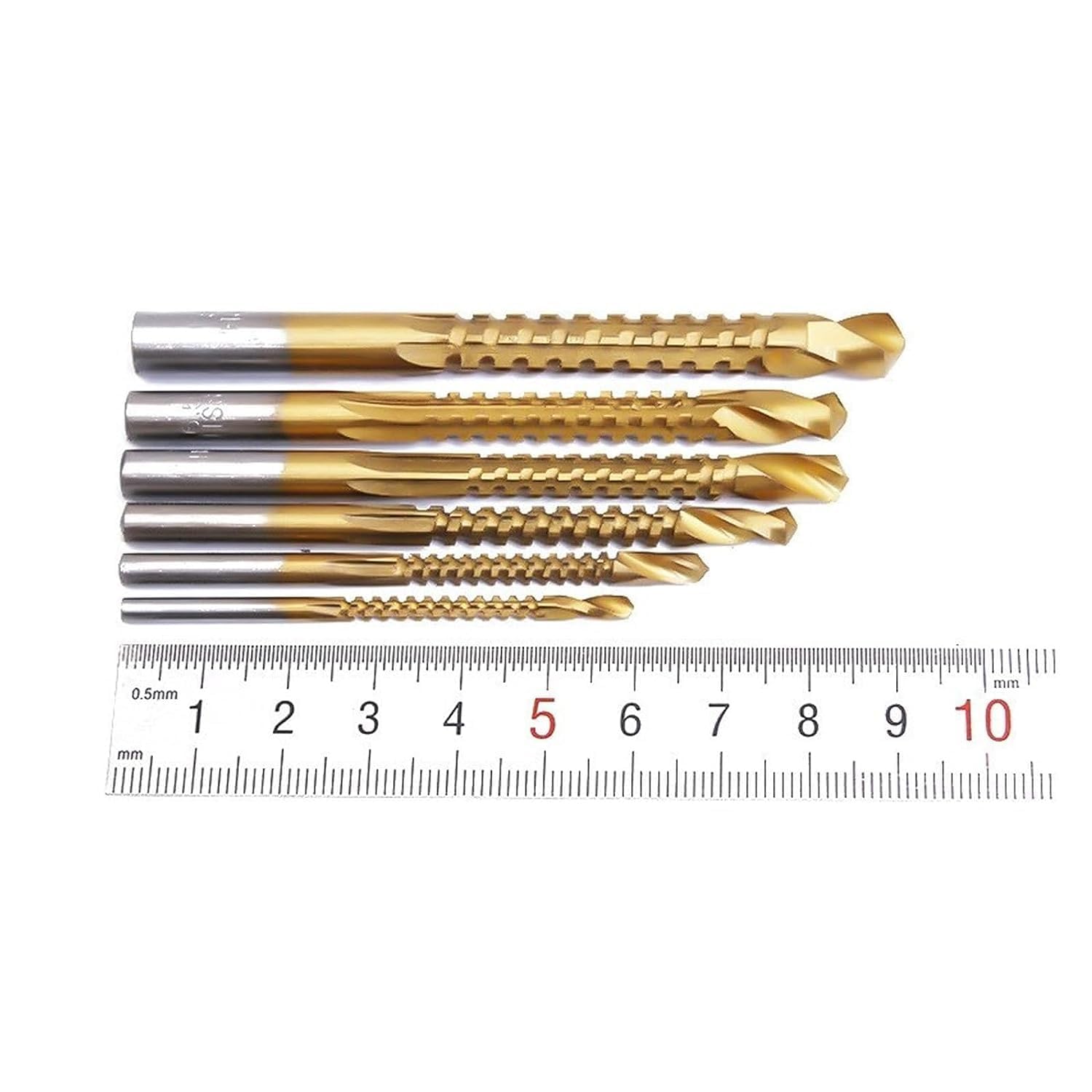 Juego De 6 Brocas De Cobalto, Broca Espiral Métrica Compuesta, Broca Helicoidal para Madera, para Corte Y Perforación.