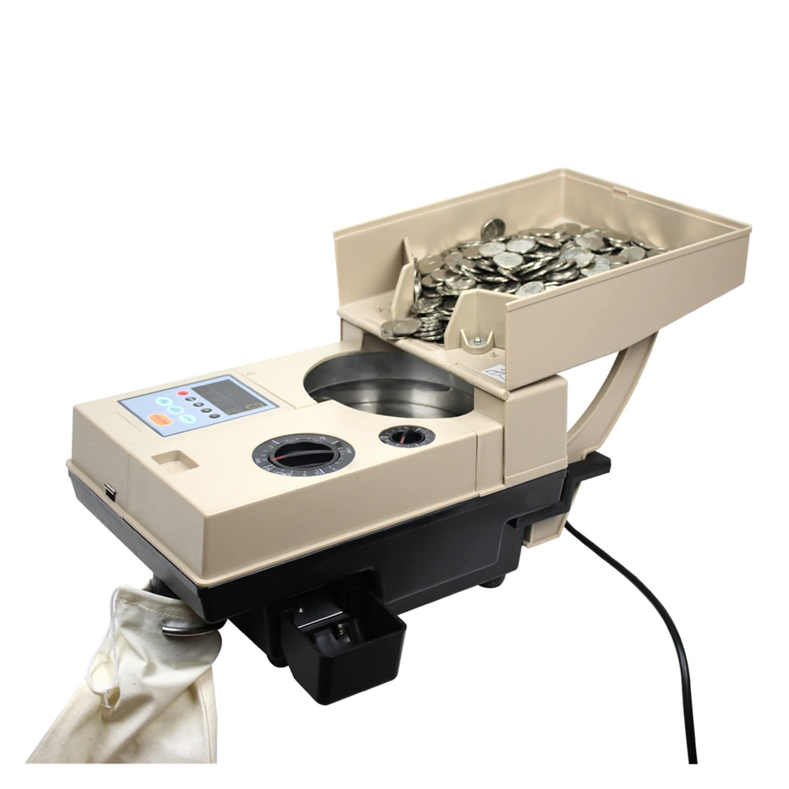 Coin Counter Machine 1500 PC/min monete ad alta velocità Conteggio Macchina Attrezzatura da sotterratura elettronica automatica