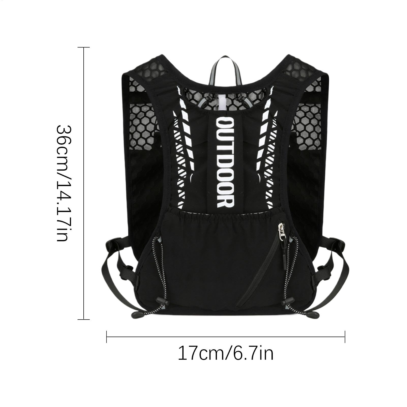 Gilet de Course, Gilet d'hydratation,Running Vest Chest Téléphone Téléphone - Supplies de Fitness Portables, à séchage Rapide pour Les Femmes et Les Hommes de randonnée en Plein air Jogging