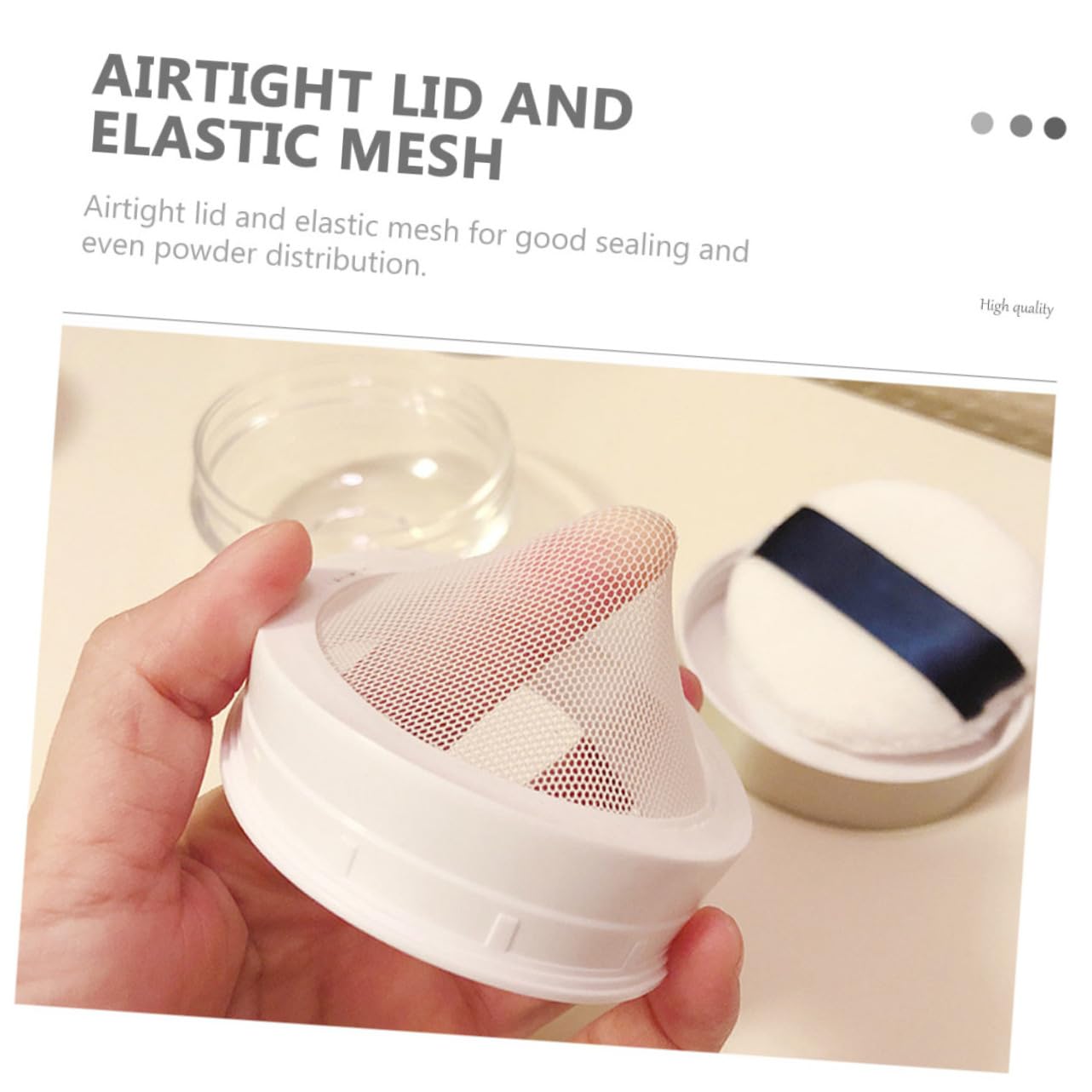 WOFASHPURET Makeup Powder Cases 1pc Beauty Powder Puff Box Elastic Mesh Leakproof Mix Own Colors