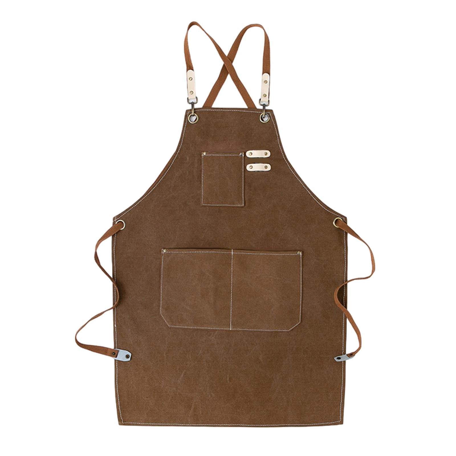 Yhplxyuus Canvas Canvas Apron with Storage, Adjust Neck and Waist Chefs Apron for Comfortable Daily Wear Adjust Neck Strap